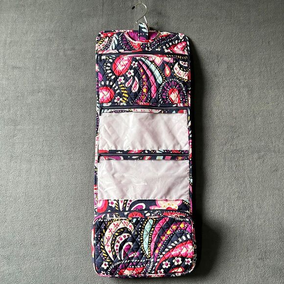 Vera Bradley Painted Paisley Hanging Organizer Travel Toiletry Cosmetic Bag - Picture 3 of 12